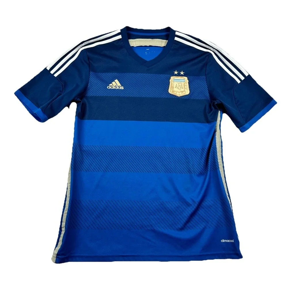 Adidas Argentina Soccer Jersey Mens M 2014 World Cup Away Football Kit AFA